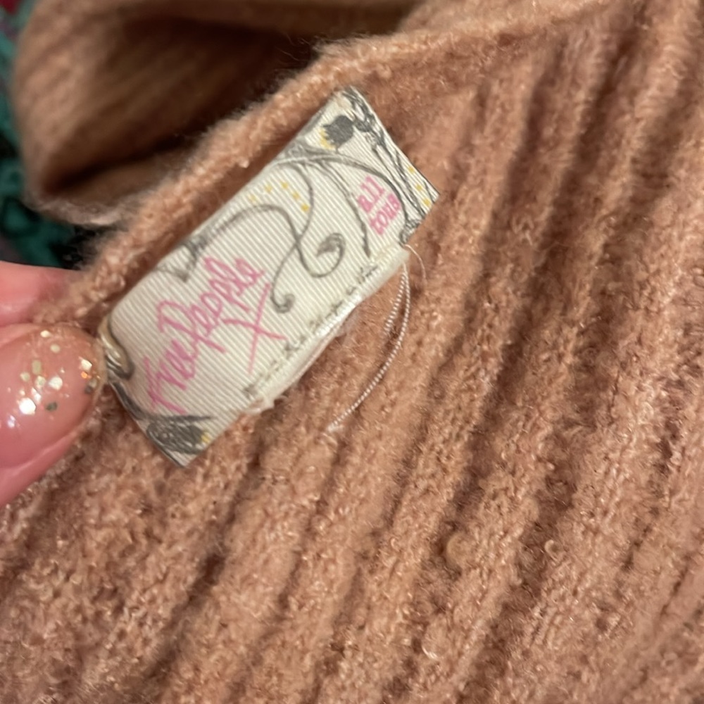 Free People Jayden ribbed fringe Scarf Blanket🧣 Oversized 🌸🌸🌸 Like NEW! COZY - Picture 5 of 5